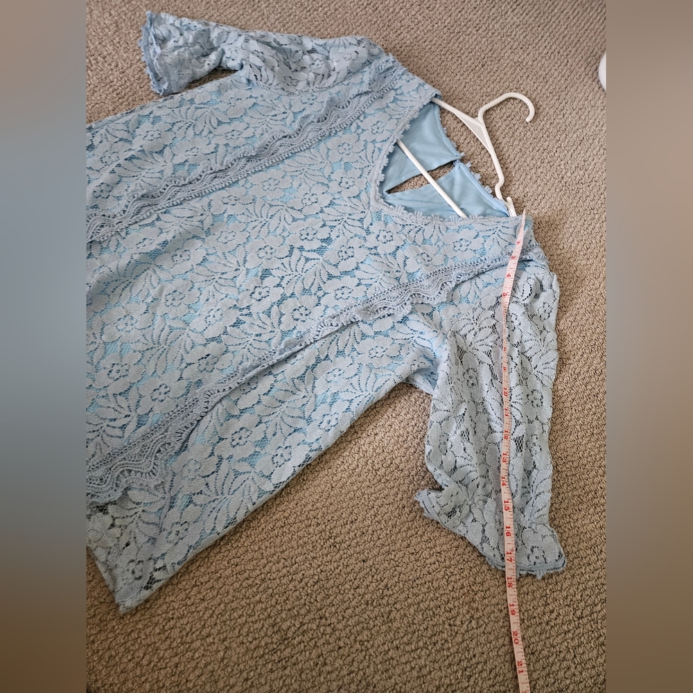 Blue Lace Top